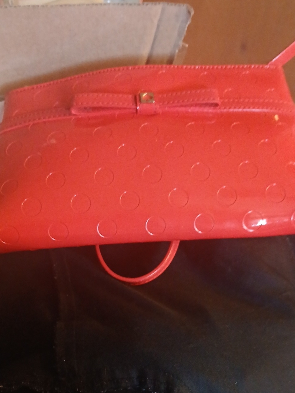 Kate Spade Red Women's Bow Accent Wristlet Crossbody
